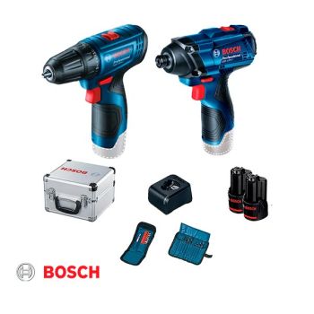 Atornillador de impacto y taladro atornillador 12V + Maletín de aluminio