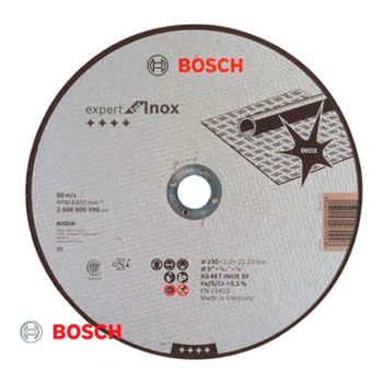 Disco de corte, inox 9" x 2mm