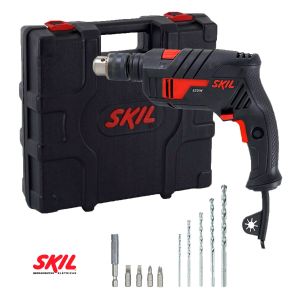 Taladro con percusión 1/2", 570 W + maletín y accesorios