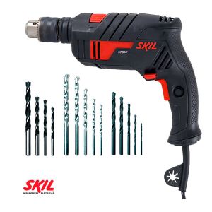 Taladro con percusión 1/2", 570 W + juego de 14 brocas